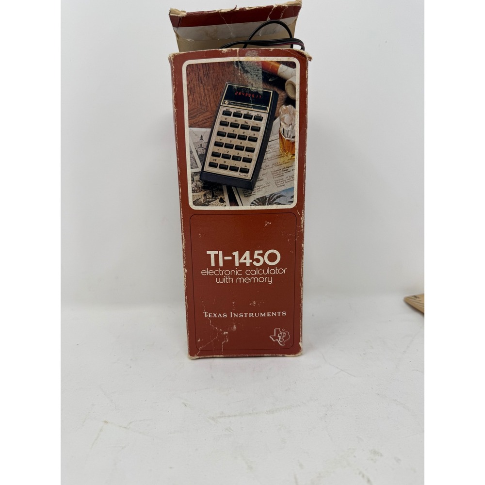 Texas Instruments TI-1450 Vintage Calculator Red LED Display For Parts Repair